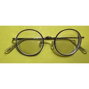 Ottoto Professor Eyeglass Frames Red / Silver Round Metal 47-20-145 Geek Chic